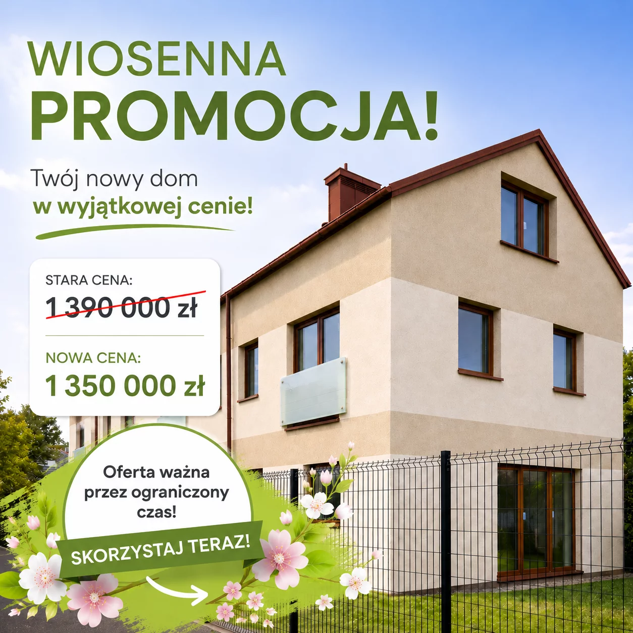 Wiosenna Promocja na Domy Bliźniacze w Sulejówku