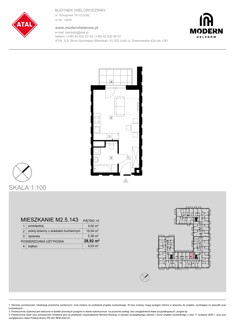 Mieszkanie, 28,92 m², 1 pokój, 5 piętro, oferta nr M2.5.143