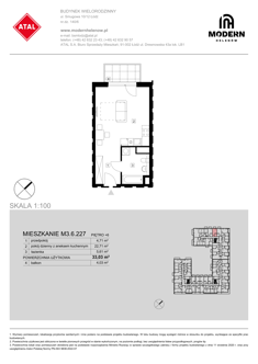 Mieszkanie, 33,03 m², 1 pokój, 6 piętro, oferta nr M3.6.227