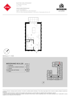 Mieszkanie, 33,16 m², 1 pokój, 6 piętro, oferta nr M3.6.228