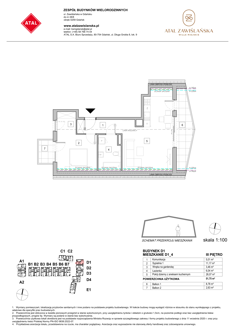 Mieszkanie, 51,75 m², 2 pokoje, 3 piętro, oferta nr D1_4