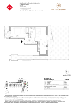 Mieszkanie, 46,93 m², 2 pokoje, parter, oferta nr D2_1