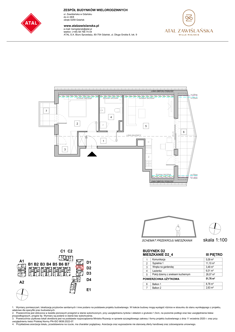 Mieszkanie, 51,76 m², 2 pokoje, 3 piętro, oferta nr D2_4