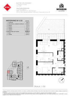 Mieszkanie, 72,85 m², 3 pokoje, parter, oferta nr M1.0.02