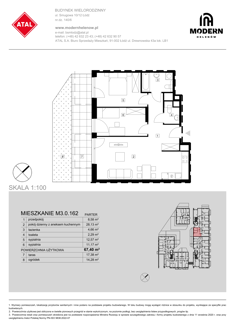 Mieszkanie, 67,40 m², 3 pokoje, parter, oferta nr M3.0.162