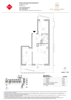 Mieszkanie, 67,03 m², 3 pokoje, parter, oferta nr B1_1