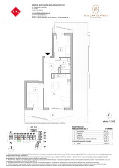 Mieszkanie, 65,46 m², 3 pokoje, parter, oferta nr B2_1