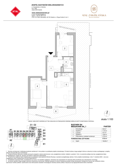 Mieszkanie, 67,03 m², 3 pokoje, parter, oferta nr B4_1