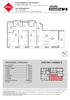 Mieszkanie, 93,31 m², 4 pokoje, 4 piętro, oferta nr II-B3.B.M24