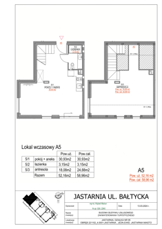 Apartament inwestycyjny, 52,16 m², 2 pokoje, 1 piętro, oferta nr A5