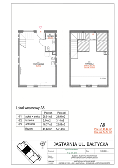 Apartament inwestycyjny, 48,42 m², 2 pokoje, 1 piętro, oferta nr A6