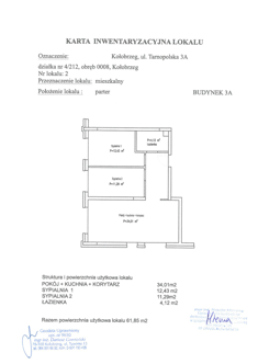 Mieszkanie, 61,85 m², 3 pokoje, parter, oferta nr A2