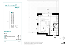 Mieszkanie, 35,93 m², 2 pokoje, parter, oferta nr 0.7.