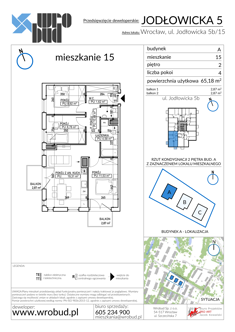 Mieszkanie, 65,18 m², 4 pokoje, 2 piętro, oferta nr A15