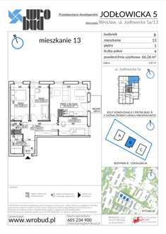 Mieszkanie, 66,26 m², 4 pokoje, 1 piętro, oferta nr B13