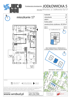 Mieszkanie, 65,18 m², 4 pokoje, 2 piętro, oferta nr B17