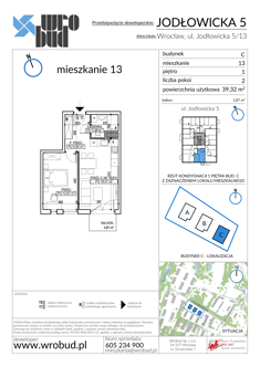 Mieszkanie, 39,32 m², 2 pokoje, 1 piętro, oferta nr C13