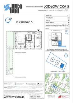 Mieszkanie, 58,18 m², 3 pokoje, parter, oferta nr C5