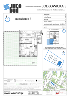 Mieszkanie, 65,81 m², 3 pokoje, parter, oferta nr C7