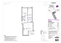 Mieszkanie, 61,69 m², 3 pokoje, 2 piętro, oferta nr B15/C051