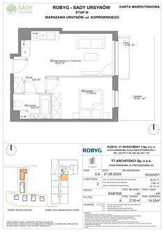 Mieszkanie, 36,29 m², 2 pokoje, parter, oferta nr SU3/A/0/1