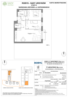 Mieszkanie, 61,26 m², 3 pokoje, parter, oferta nr SU3/A/0/4