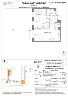 Mieszkanie, 60,32 m², 3 pokoje, parter, oferta nr SU3/A/0/5