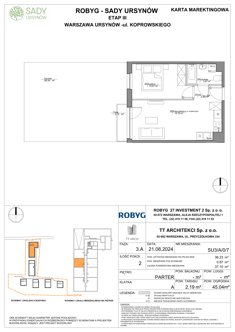 Mieszkanie, 36,23 m², 2 pokoje, parter, oferta nr SU3/A/0/7