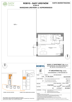 Mieszkanie, 36,19 m², 2 pokoje, parter, oferta nr SU3/A/0/8