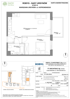 Mieszkanie, 42,21 m², 2 pokoje, 1 piętro, oferta nr SU3/A/1/3