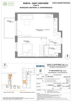 Mieszkanie, 40,76 m², 2 pokoje, 1 piętro, oferta nr SU3/A/1/6