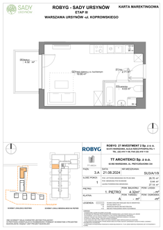 Mieszkanie, 26,70 m², 1 pokój, 1 piętro, oferta nr SU3/A/1/9