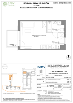 Mieszkanie, 26,69 m², 1 pokój, 2 piętro, oferta nr SU3/A/2/10