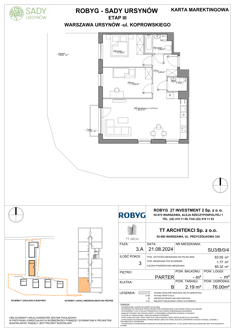 Mieszkanie, 63,55 m², 3 pokoje, parter, oferta nr SU3/B/0/4