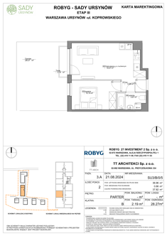 Mieszkanie, 36,96 m², 2 pokoje, parter, oferta nr SU3/B/0/5