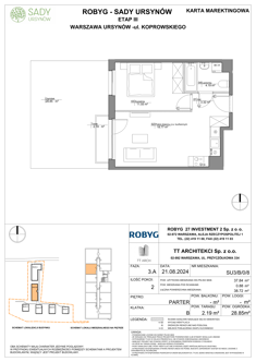 Mieszkanie, 37,84 m², 2 pokoje, parter, oferta nr SU3/B/0/8