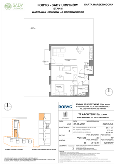 Mieszkanie, 61,11 m², 3 pokoje, parter, oferta nr SU3/B/0/9