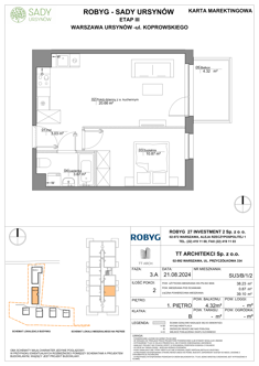 Mieszkanie, 38,23 m², 2 pokoje, 1 piętro, oferta nr SU3/B/1/2