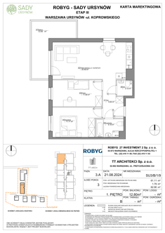 Mieszkanie, 61,11 m², 3 pokoje, 1 piętro, oferta nr SU3/B/1/9