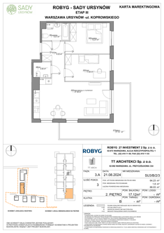 Mieszkanie, 64,23 m², 3 pokoje, 2 piętro, oferta nr SU3/B/2/3