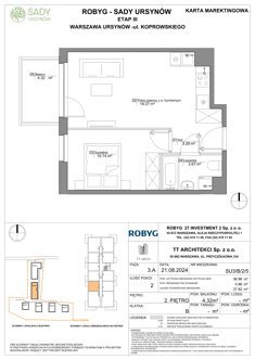 Mieszkanie, 36,96 m², 2 pokoje, 2 piętro, oferta nr SU3/B/2/5