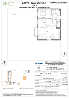 Mieszkanie, 57,50 m², 3 pokoje, parter, oferta nr SU3/D/0/3