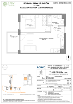 Mieszkanie, 36,12 m², 2 pokoje, 2 piętro, oferta nr SU3/D/2/4