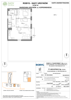 Mieszkanie, 57,49 m², 3 pokoje, parter, oferta nr SU3/E/0/3