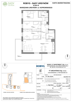 Mieszkanie, 79,53 m², 4 pokoje, 1 piętro, oferta nr SU3/E/1/4