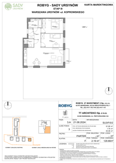 Mieszkanie, 61,69 m², 3 pokoje, parter, oferta nr SU3/F/0/2