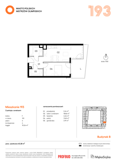 Mieszkanie, 43,28 m², 2 pokoje, 5 piętro, oferta nr F193