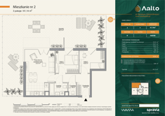 Mieszkanie, 61,14 m², 3 pokoje, parter, oferta nr D-2