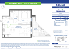 Mieszkanie, 45,27 m², 2 pokoje, parter, oferta nr 30-01