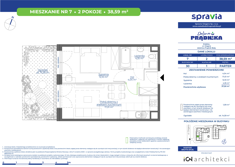 Mieszkanie, 38,59 m², 2 pokoje, parter, oferta nr 30-07